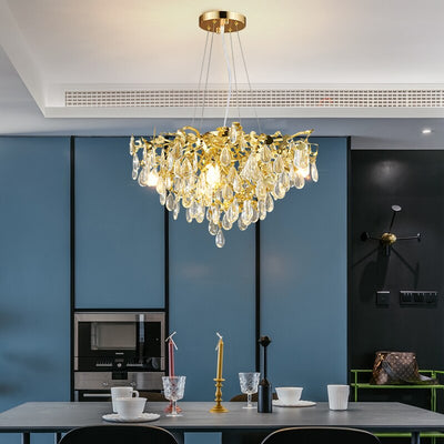 Luxurious Crystal Stainless Steel Chandelier