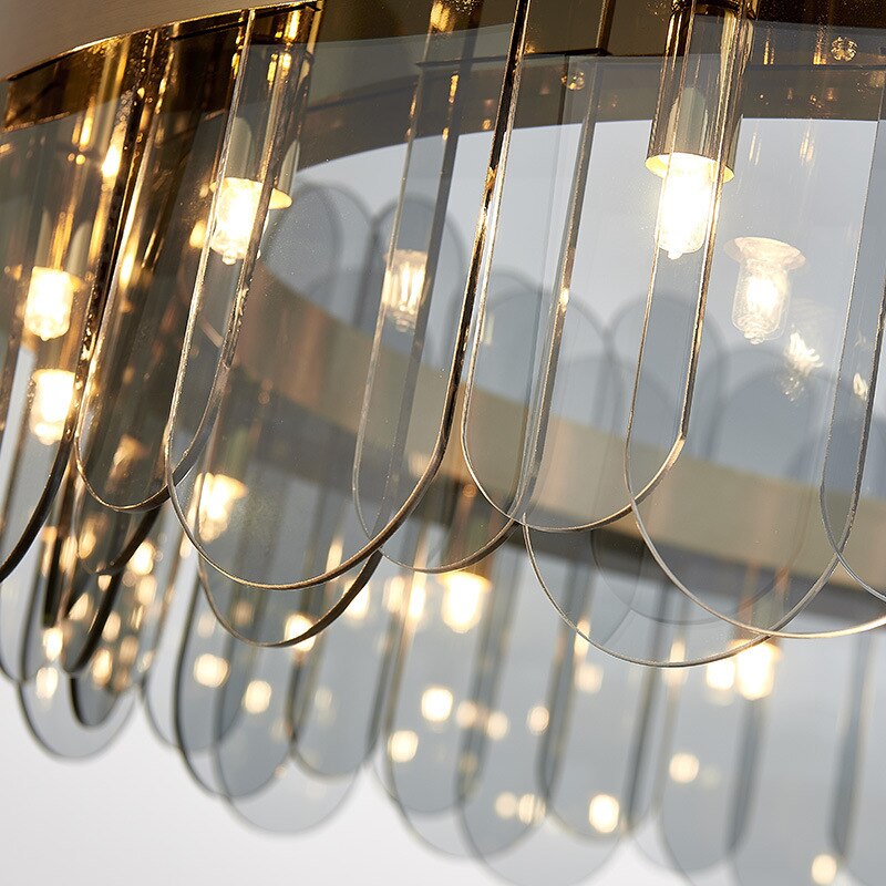 Modern Style Oval Shards Chandelier