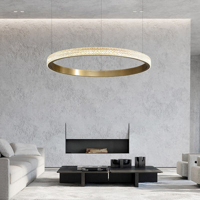 Modern Style Smooth Circle Chandelier