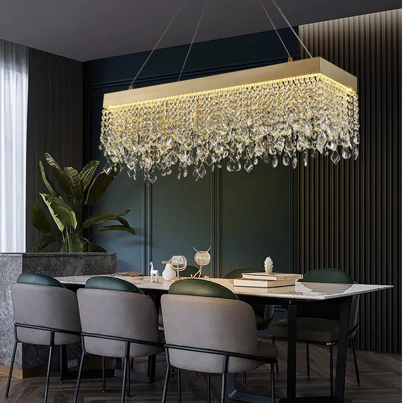 Luxurious Crystal Golden Shards Chandelier