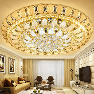 Luxurious Crystal Lily Circle Chandelier