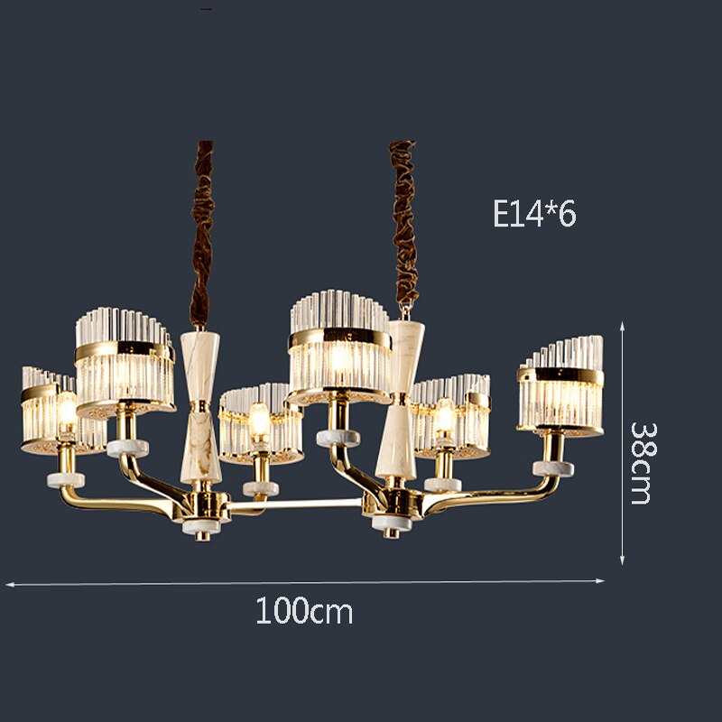 Luxurious Crsytal Golden Chaise Chandelier