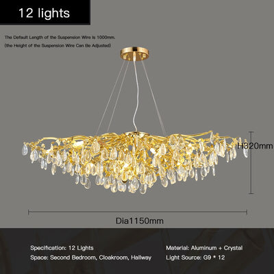 Luxurious Crystal Stainless Steel Chandelier