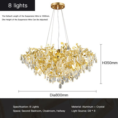 Luxurious Crystal Stainless Steel Chandelier