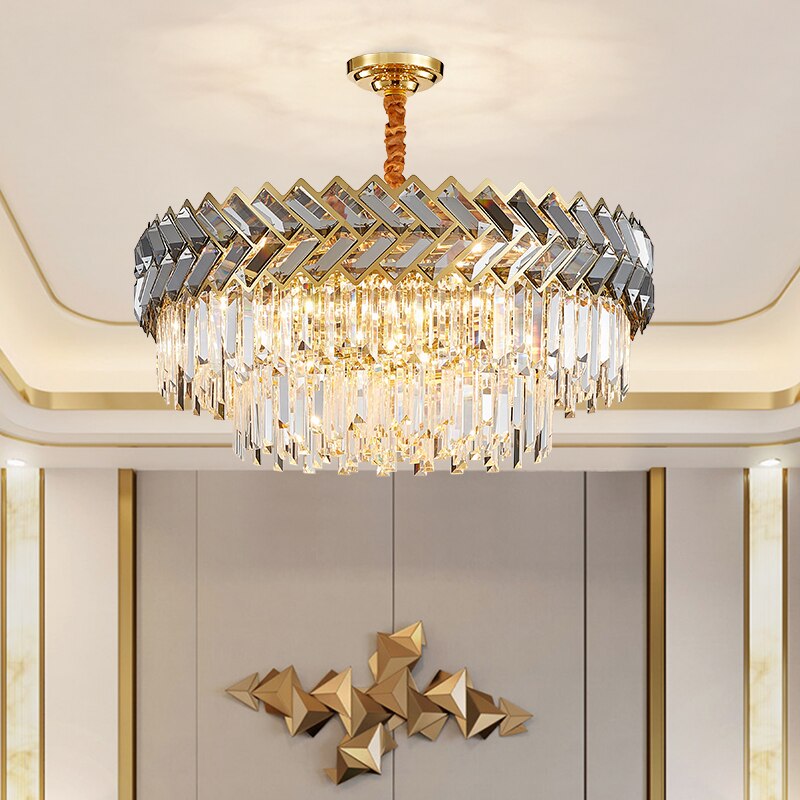 Luxurious Crystal Spiral Crown Chandelier