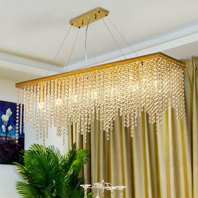 Luxurious Crystal Golden Drapes Chandelier