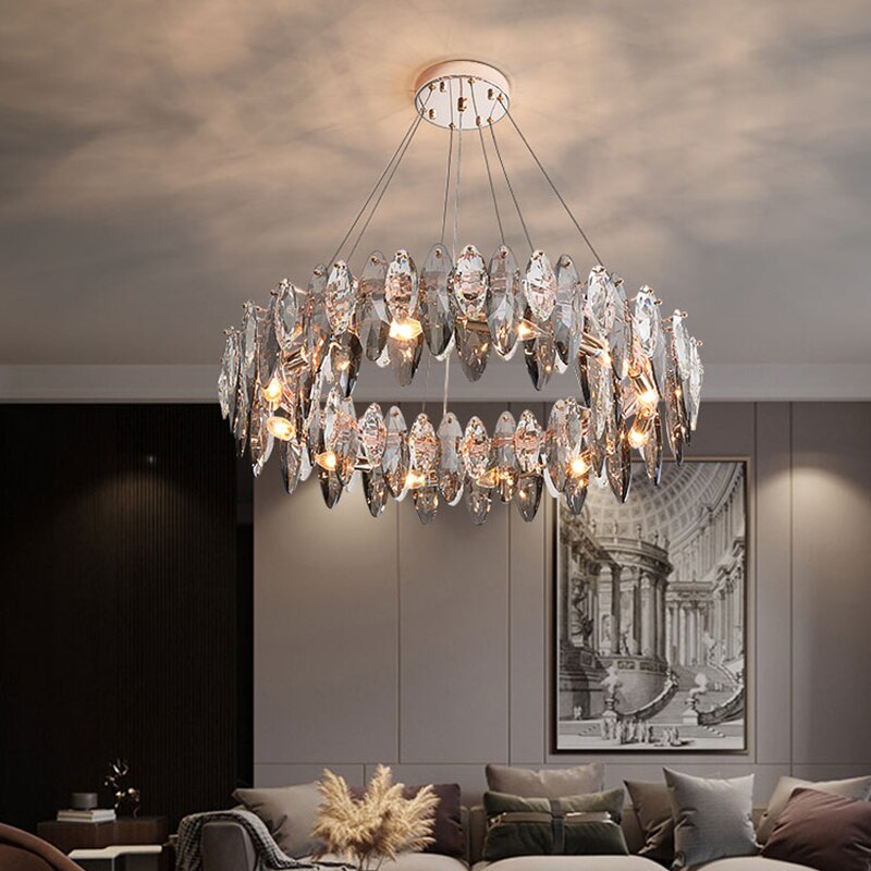 Stainless Steel Jewel's Crown Chandelier