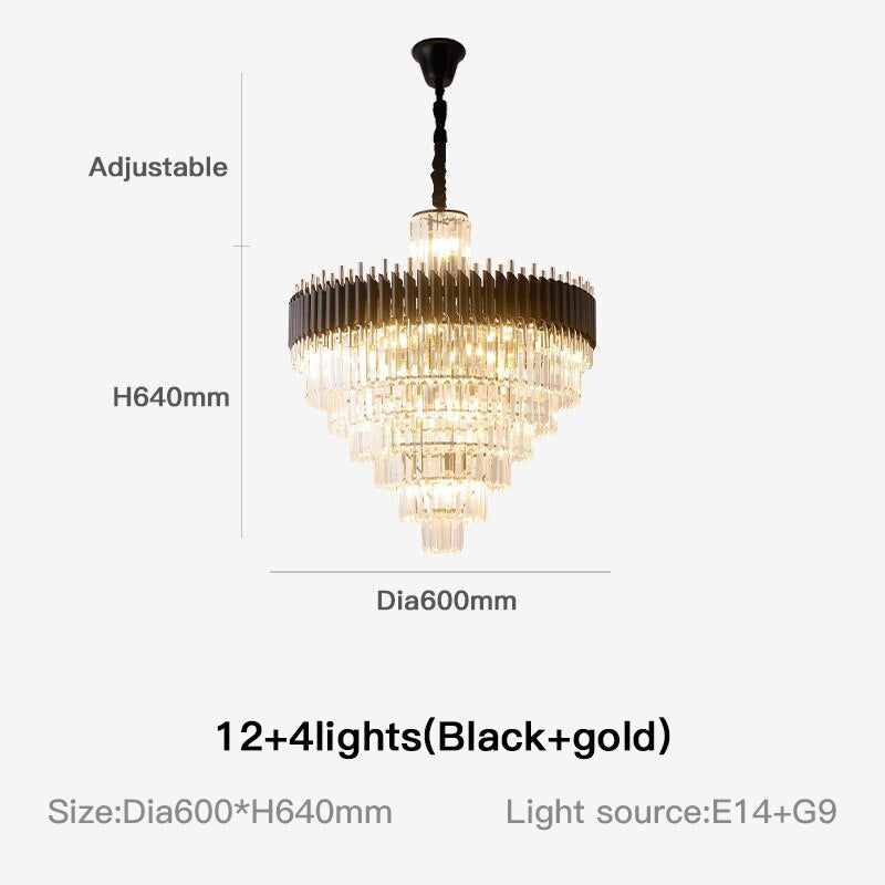 Luxurious Crystal Golden Supremity Chandelier