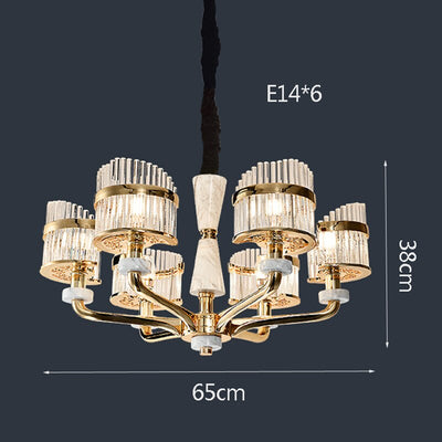 Luxurious Crsytal Golden Chaise Chandelier