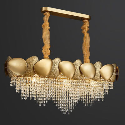 Luxurious Crystal Golden Curtain Chandelier