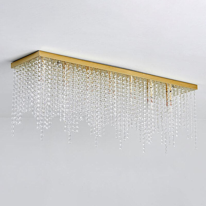 Luxurious Crystal Golden Drapes Chandelier