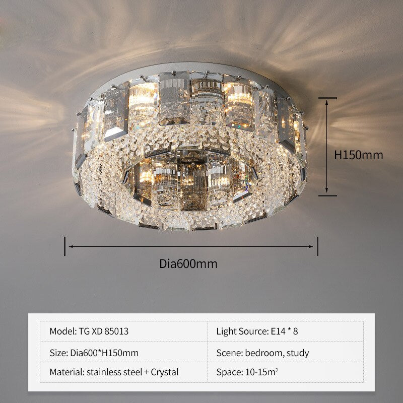 Modern K9 Crystal Smoky Luxury Chandelier