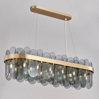 Modern Style Oval Shards Chandelier