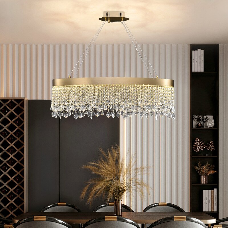 Luxurious Crystal Golden Shards Chandelier