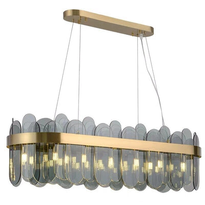 Modern Style Oval Shards Chandelier