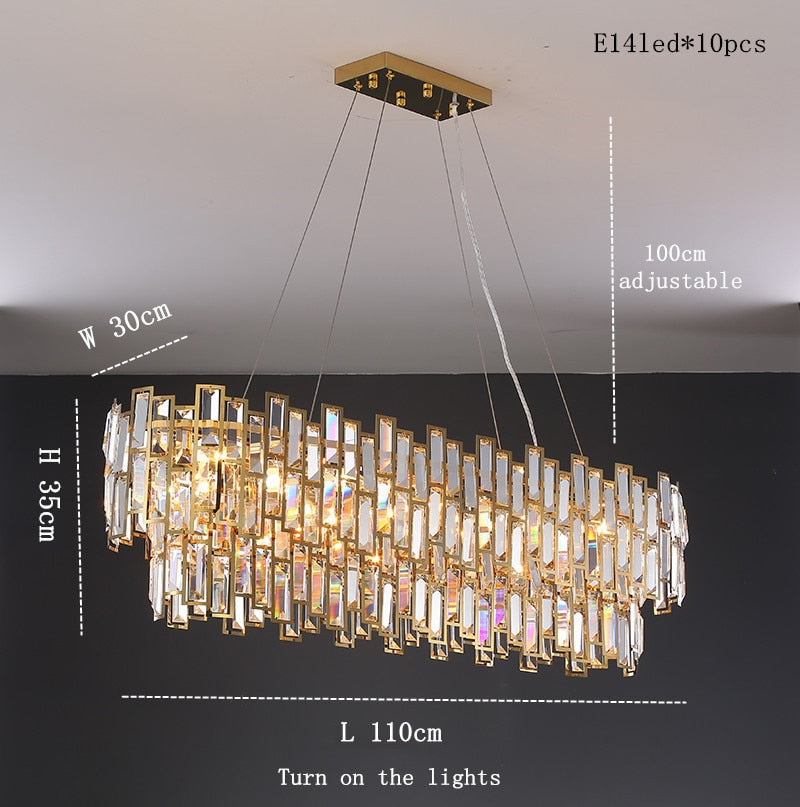 Luxurious Crystal Contemporary Art Chandelier