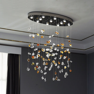 Modern Style Pebble Rain Chandelier