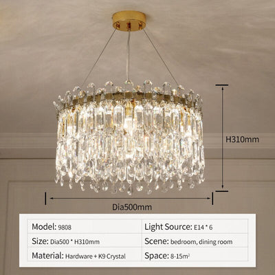 Luxurious Crystal Golden Diadem Chandelier