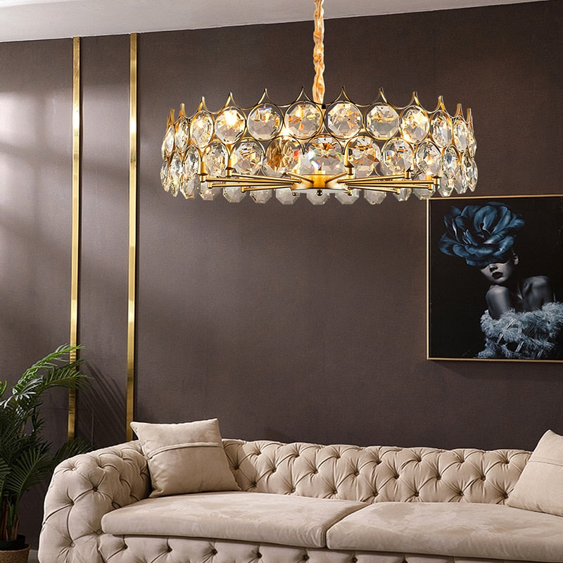 Luxurious Stainless Steel Golden Branch Chandelier