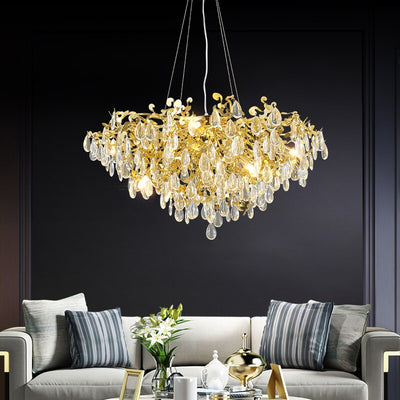 Luxurious Crystal Stainless Steel Chandelier