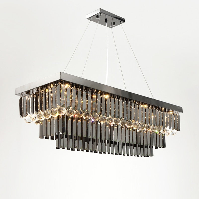 Luxurious Crystal Golden Plateau Chandelier