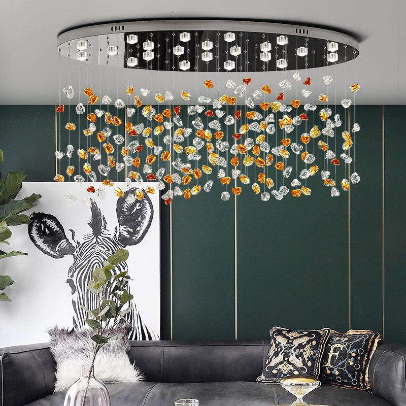 Modern Style Pebble Rain Chandelier