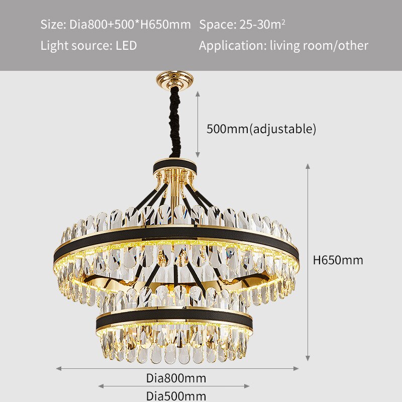 Luxurious Postmodern Crystal Chandelier