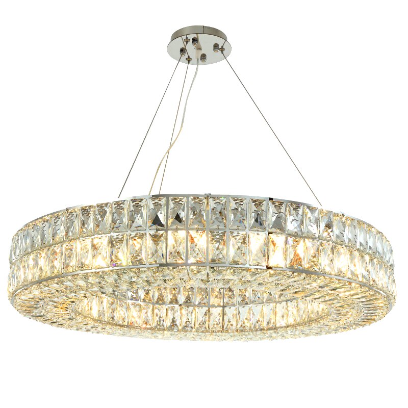 Luxurious Stainless Steel Golden Crown Chandelier