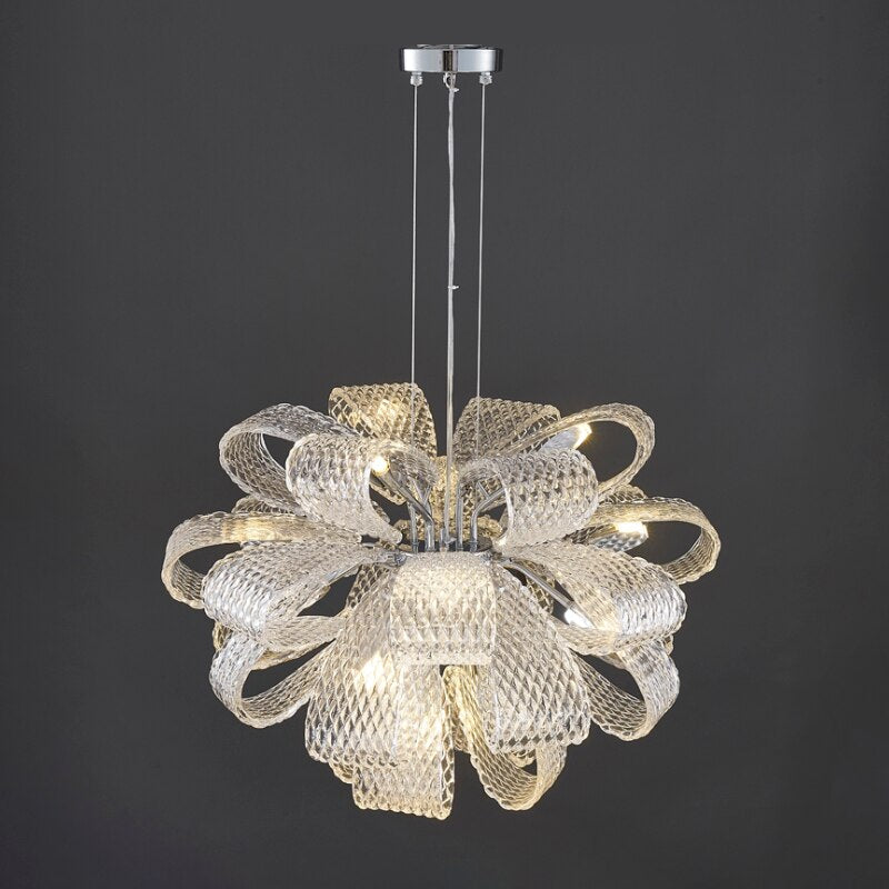 Luxurious Crystal Golden Ribbon Chandelier