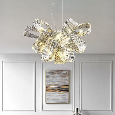 Luxurious Crystal Golden Ribbon Chandelier