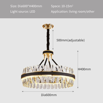 Luxurious Postmodern Crystal Chandelier