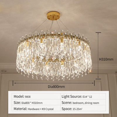 Luxurious Crystal Golden Diadem Chandelier