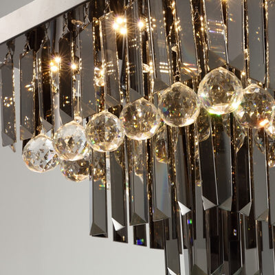 Luxurious Crystal Golden Plateau Chandelier