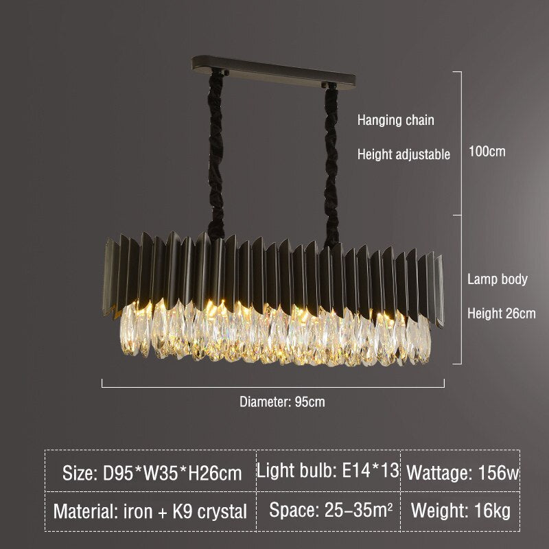 Luxurious Crystal Dark Sky Chandelier