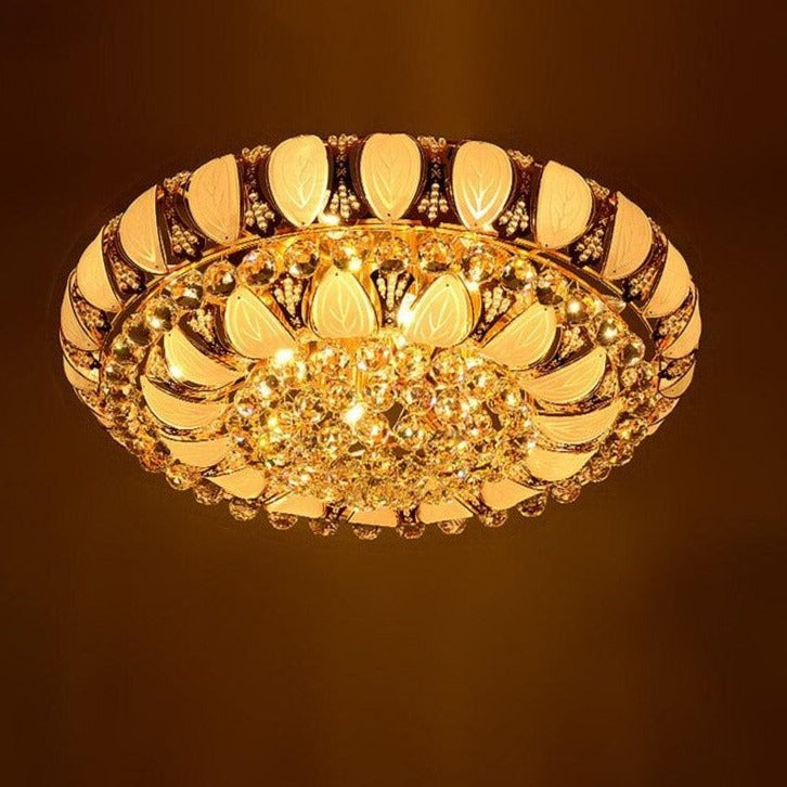 Luxurious Crystal Lily Circle Chandelier