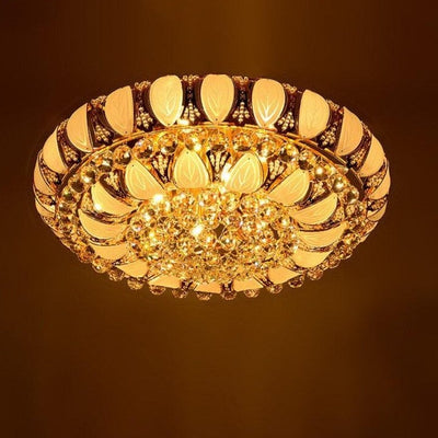 Luxurious Crystal Lily Circle Chandelier