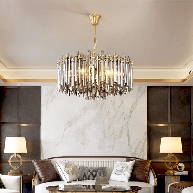 Luxurious Crystal Tubellar Chandelier