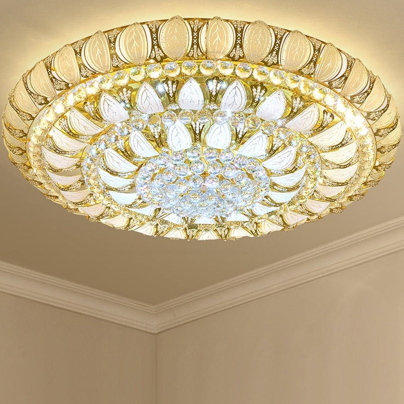 Luxurious Crystal Lily Circle Chandelier