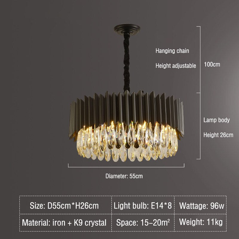 Luxurious Crystal Dark Sky Chandelier