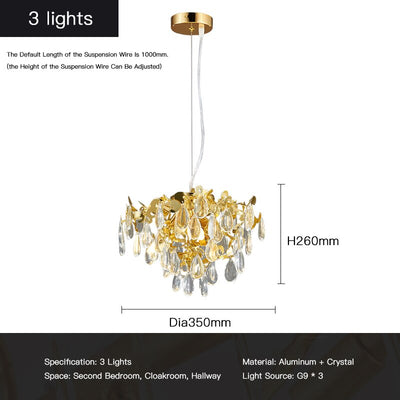 Luxurious Crystal Stainless Steel Chandelier