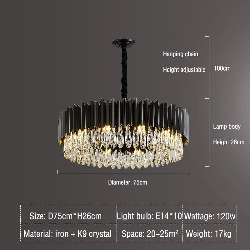 Luxurious Crystal Dark Sky Chandelier