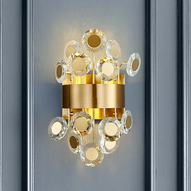 Crystal Flower Garden Wall Light