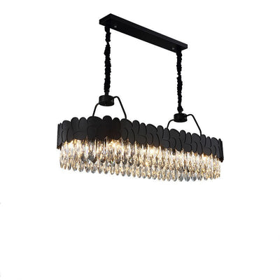 Modern Crystal Black Art Deco Chandelier