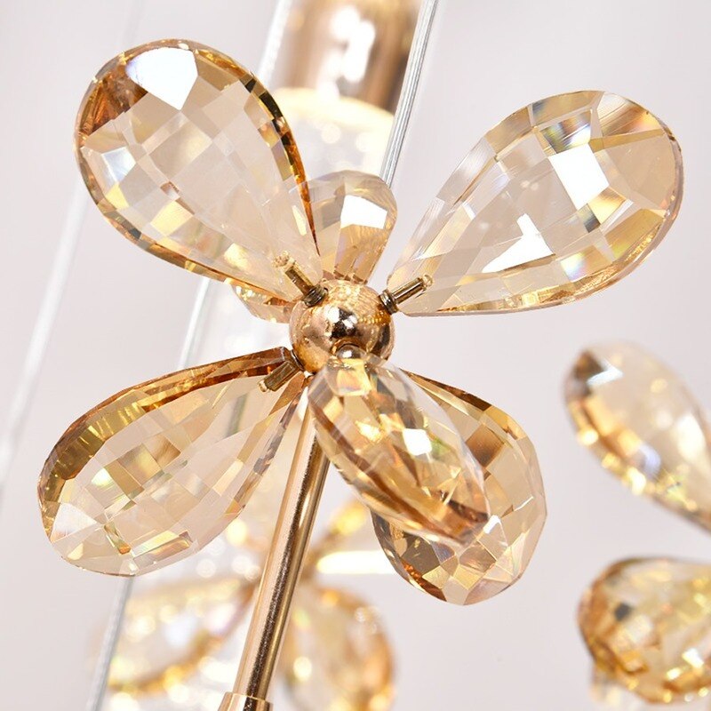 Luxurious Cyrstal Golden Helix Chandelier